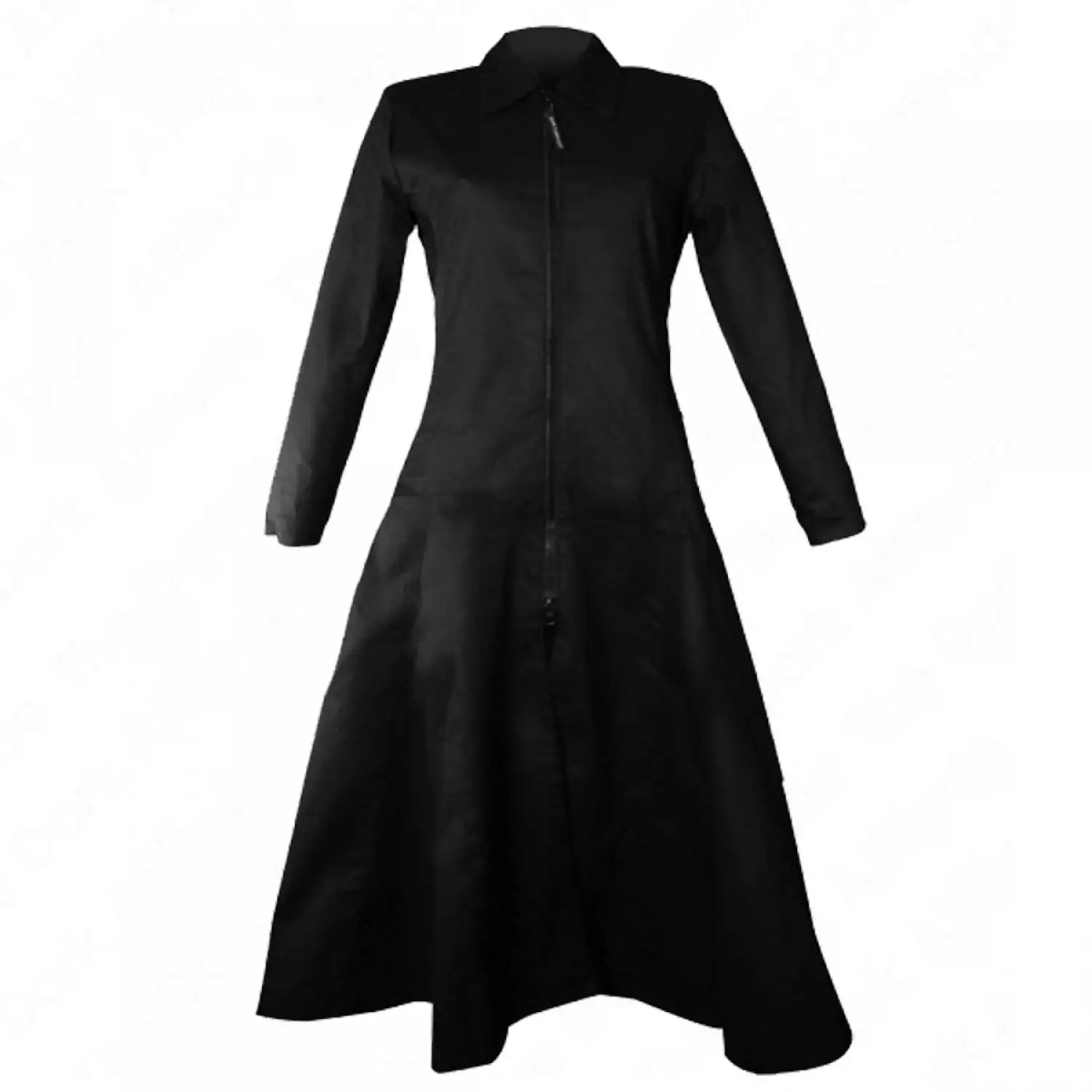 Lace-Up Back Zip Coat | Women's Gothic Long Jacket